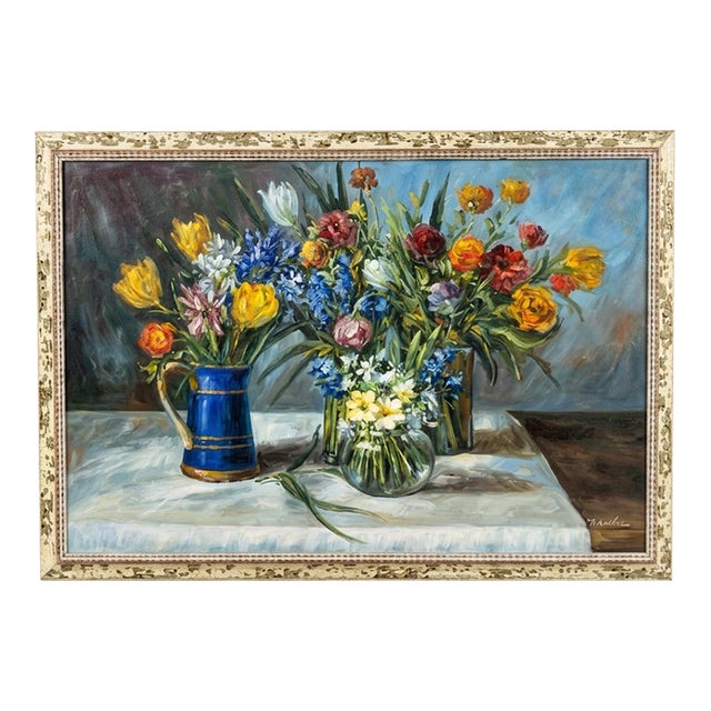 Framed Floral Still Life For Sale