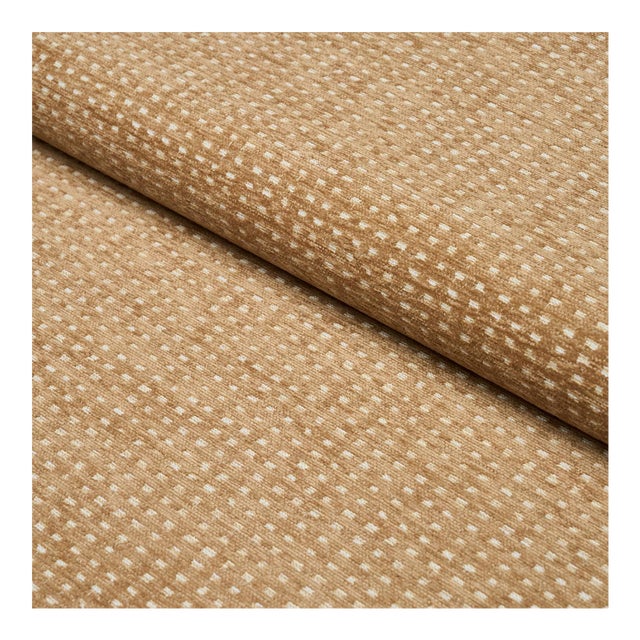 Schumacher Jasper Performance Chenille Fabric In Ochre For Sale