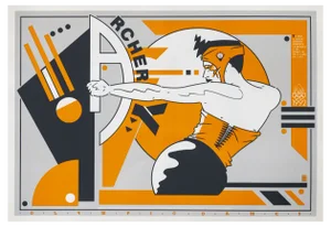 Bruno Bressolin, Olympique Dame Serenira, Screen Print, 1986