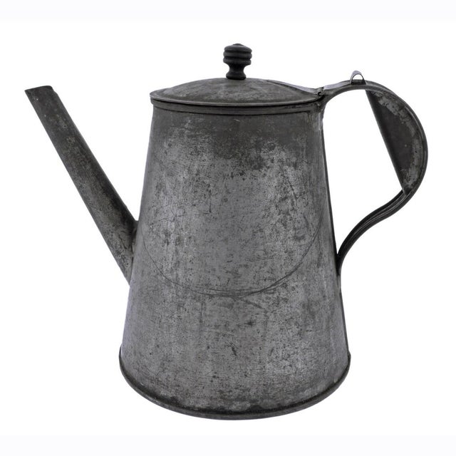 Folk Art 19th Century Pennsylvania German Tinware Coffee Pot For Sale - Image 3 of 8