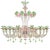 Mid-Century Modern Venetian Floral "Cà Rezzonico" Murano Glass Chandelier With Silver Leaf For Sale - Image 3 of 5