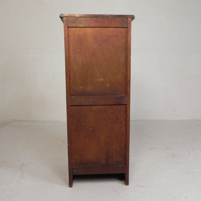 Oak Roller Shutter Cabinet with Shutter, 1930s For Sale - Image 9 of 18