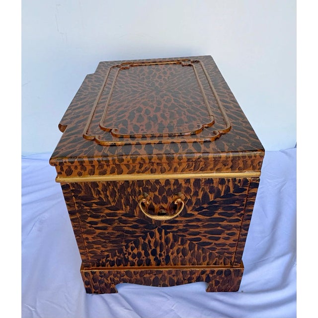 Mid 20th Century Vintage Hand Painted Faux Tortoiseshell Box For Sale - Image 4 of 12