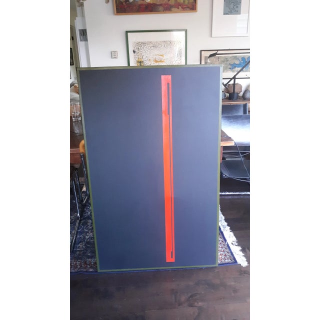 Black 2013 "Black Olive" Modernist Style Abstract Acrylic Painting by Jo Merit For Sale - Image 8 of 8