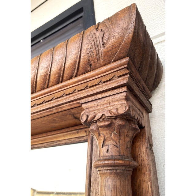 Antique Oak Mirror, 1923 For Sale - Image 10 of 17