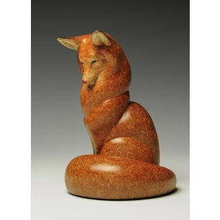 Mini Red Queen by Jeremy Bradshaw | Bronze Sculpture of a stylized fox For Sale