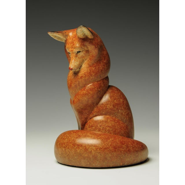Mini Red Queen by Jeremy Bradshaw | Bronze Sculpture of a stylized fox For Sale