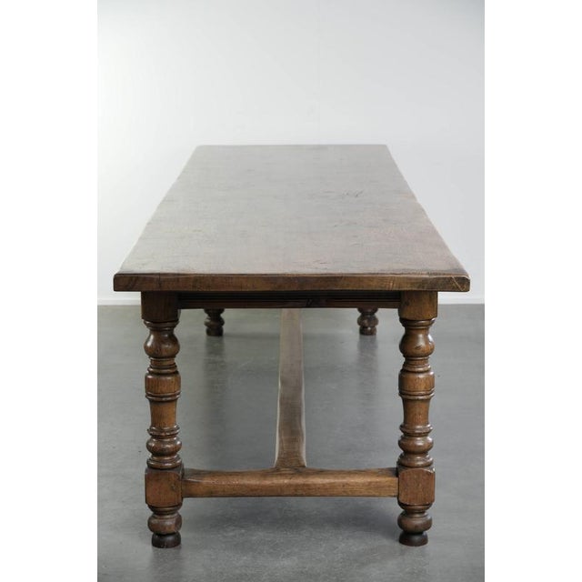 Large Antique English Oak Farmhouse Dining Table, Early 19th Century For Sale - Image 3 of 12