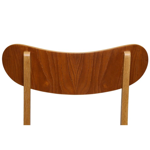 Set of Eight Restored Danish Modern Oak & Teak Dining Chairs, Circa 1960 For Sale - Image 11 of 12