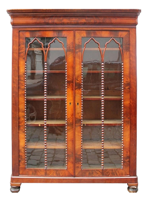 English Louis Philippe Display Bookcase in Mahogany, 19th Century