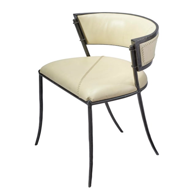 Jamie Young Nevado Leather & Steel Chair For Sale In Los Angeles - Image 6 of 12