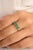 This is part of Chairish’s Fine Jewelry assortment. Elegant Emerald Half Eternity Minimal Band Ring for Gift in 14K Gold...