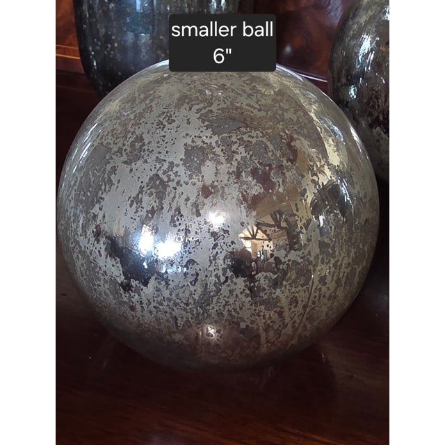 Contemporary Collection of Vintage Mercury Glass Items For Sale - Image 3 of 10