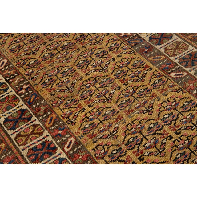 Tan Antique Malayer Wool Runner in Tan With Allover Pattern For Sale - Image 8 of 8