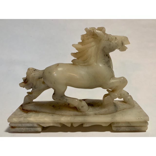 Early 20th Century Early 20th Century Chinese Soapstone Horse Carving For Sale - Image 5 of 5