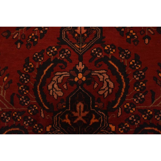 Baloch Rug 7’5” X 11’3” Red Wool Vintage Traditional Hand-Knotted Carpet For Sale - Image 10 of 14