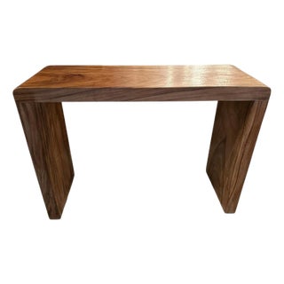 Andrianna Shamaris Minimalist Suar Wood Console Table For Sale