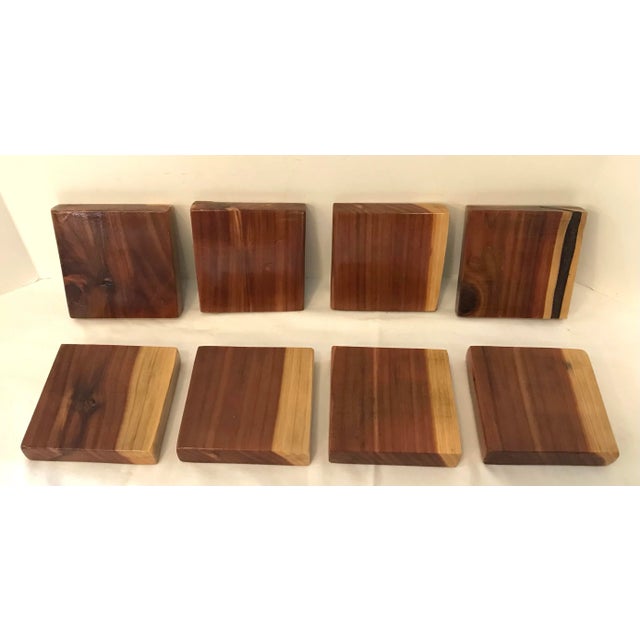 Nice set of natural cedar wood coasters.