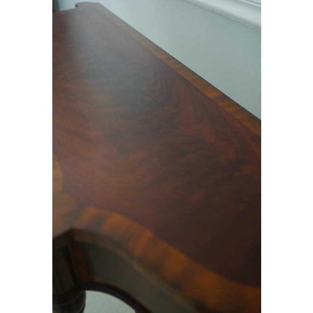 Maitland Smith Mahogany Nathan Console Table W. 2 Drawers For Sale - Image 9 of 18