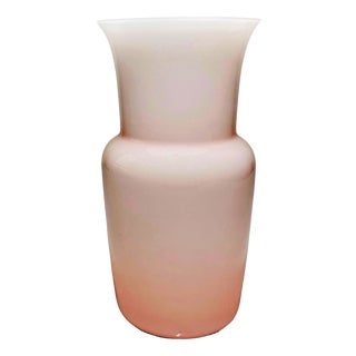 Murano Glass Rose Opalino Vase by Vincenzo Nason, Italy, 1970s For Sale