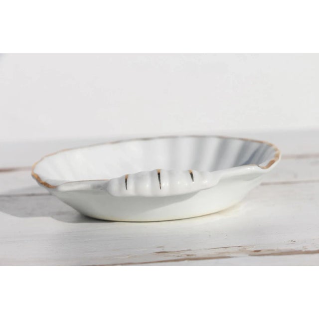 Ceramic 19th Century French Shell-Shaped Soap Dish, Hand-Painted and Signed For Sale - Image 7 of 12