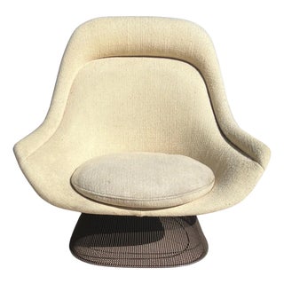 Warren Platner Bronze Wire Easy Chair for Knoll International, C 1966, Signed For Sale