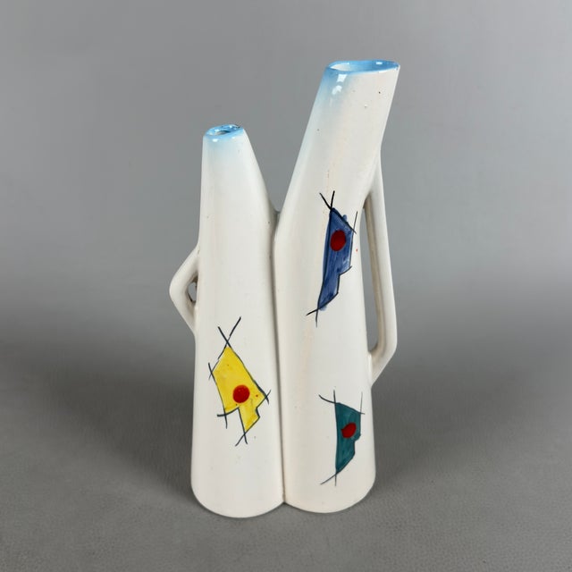 Vintage Majolica Vase from Artigianato Italiano, 1970s For Sale - Image 4 of 11