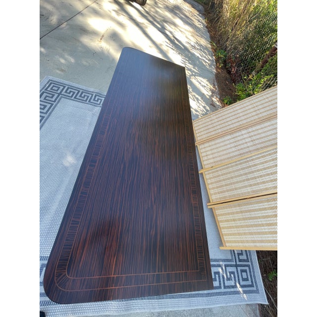 Console Table in Macassar Ebony With Boxwood Lines by John Richard For Sale In Naples, FL - Image 6 of 12