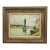 Vintage Mid Century Coastal Harbor Painting Signed “Jay," Framed by Wolsey, California For Sale