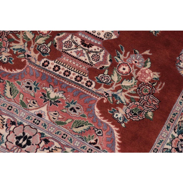 Renaissance Shabby Chic 1990's Pak-Persian Rust/Beige Wool Rug - 3'1'' X 5'2'' For Sale - Image 3 of 9