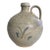 ML Owens 1988 Signed Seagrove Nc Stoneware Jug With Blue Floral Decoration For Sale