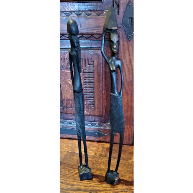 Tribal Vintage Luba Figures - a Pair For Sale - Image 3 of 9