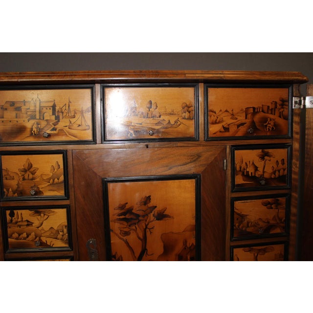 18th Century Swiss Walnut Cabinet with 17 Drawers For Sale - Image 16 of 18