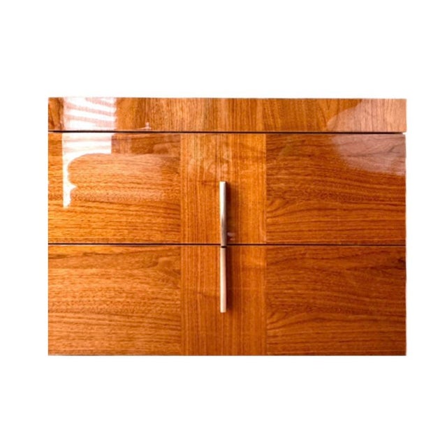 Mid-Century Modern Alf Italia Sedona Collection Two-Drawer Nightstands, Cherrywood Veneer For Sale - Image 3 of 9