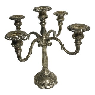 1990s Silver Plate Candelabra For Sale