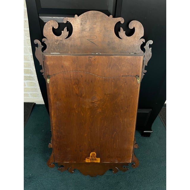 1940s Kindel Grand Rapids Chippendale Mahogany Mirror Oxford No. 160-62 For Sale In Cleveland - Image 6 of 8