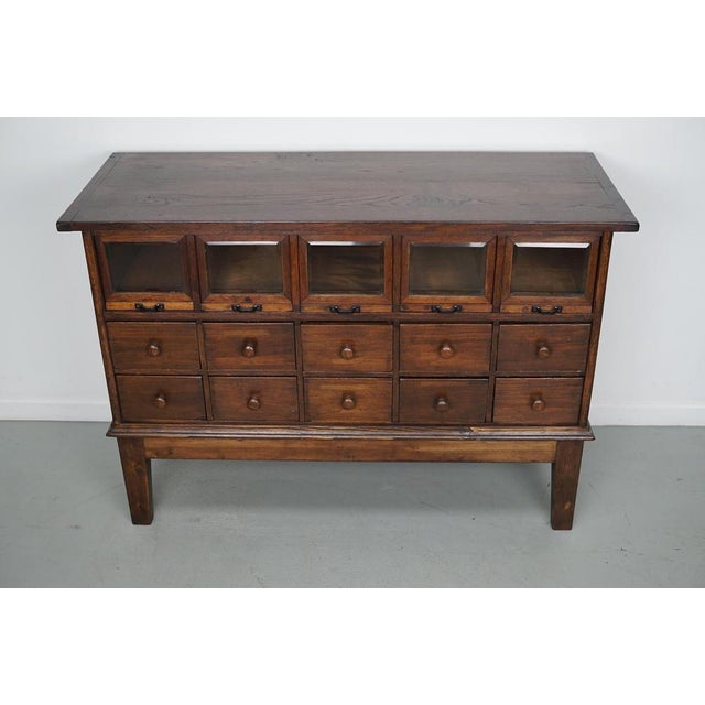 Vintage German Oak Haberdashery Shop Cabinet, 1920s For Sale - Image 18 of 18