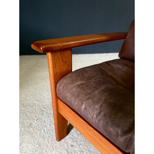 Mid-Century Modern Leather and Teak Lounge Chairs, 1960s, Set of 2 For Sale - Image 16 of 18