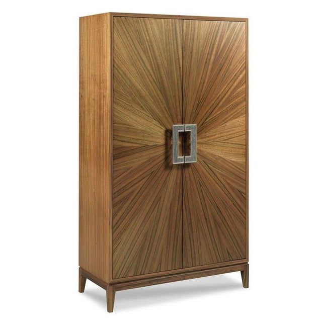Transitional Solomon Bar Cabinet in Brown For Sale - Image 3 of 3