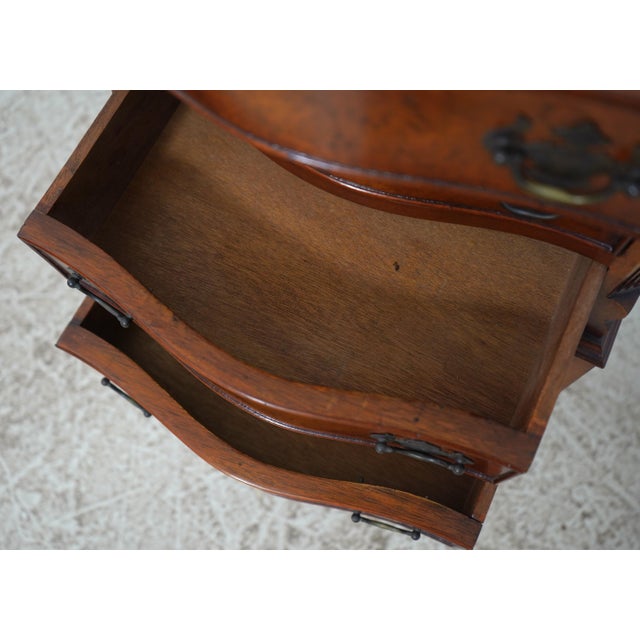 Vintage Small Size English Burl Wood Highboy For Sale - Image 4 of 15