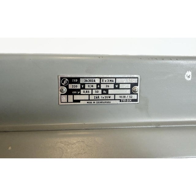 Industrial Grey Hanging Tube Light from Elektrosvit, 1970s For Sale - Image 17 of 18