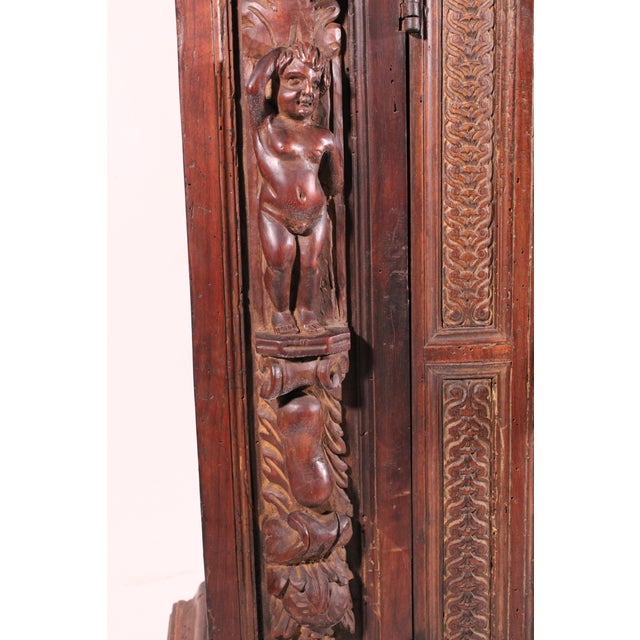 Wood Antique Baroque Style Walnut Credenza For Sale - Image 7 of 13