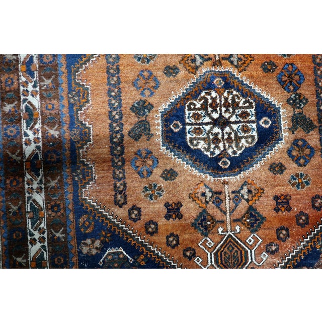 Textile 1920s, Antique Shiraz Gashkai Handmade Rug 5 X 7 For Sale - Image 7 of 13