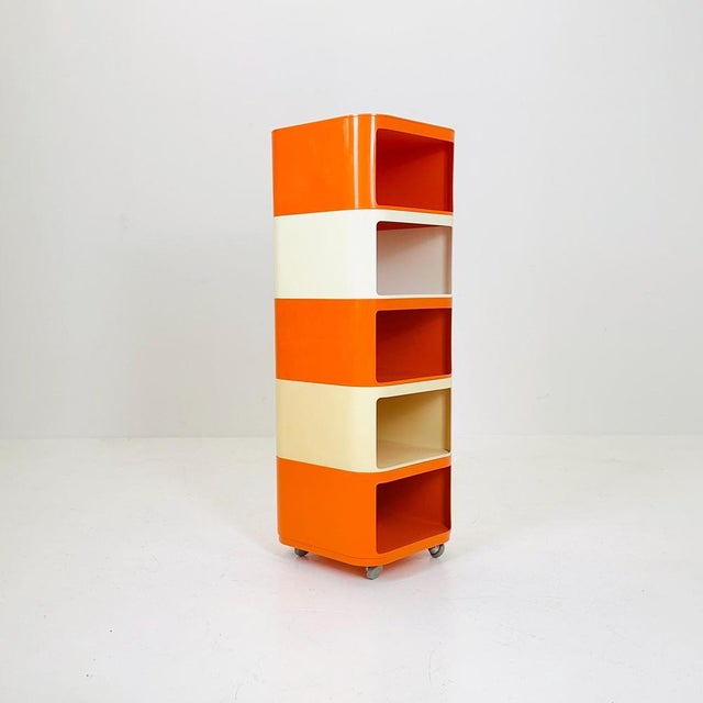Componibili Square serving trolley by Anna Castelli for Kartell - Italy 1960s model 4970 Iconic Componibili side table,...