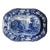 Antique 19th Century Enoch Wood and Sons, Burslem Blue Transferware Turkey Platter - Brancepeth Castle, Durham Circa 1825 For Sale