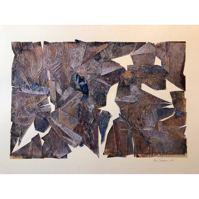 Paint Vera Simons, MIxed Media Collage Assemblage Abstract Painting Pioneering Female Aviator, 1985 For Sale - Image 7 of 8