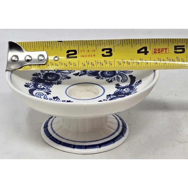 Delft Vintage Delft Blue Taper Candle Holder by Elesva Holland For Sale - Image 4 of 6