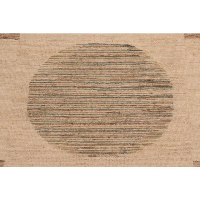 Textile Boho Chic Gabbeh Tan/Green Wool Rug - 9'10'' X 14'2'' For Sale - Image 7 of 10