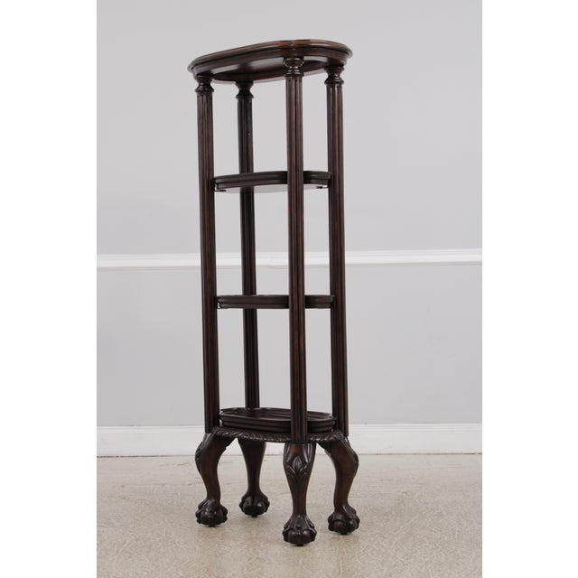 Age: Approx: 30 Years Old Details: Nice Decorator Stand Mahogany Ball & Claw Feet Fine Carved Details High Quality...