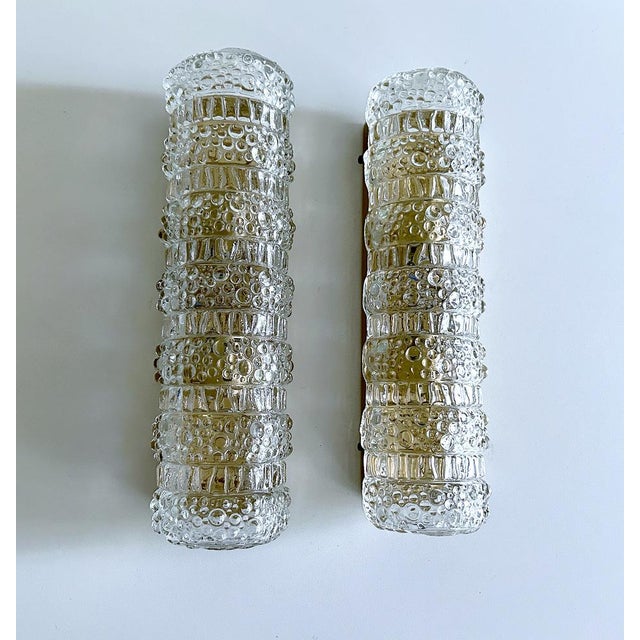Metal Vintage Bubble Glass Sconces, 1970s, Set of 2 For Sale - Image 7 of 18